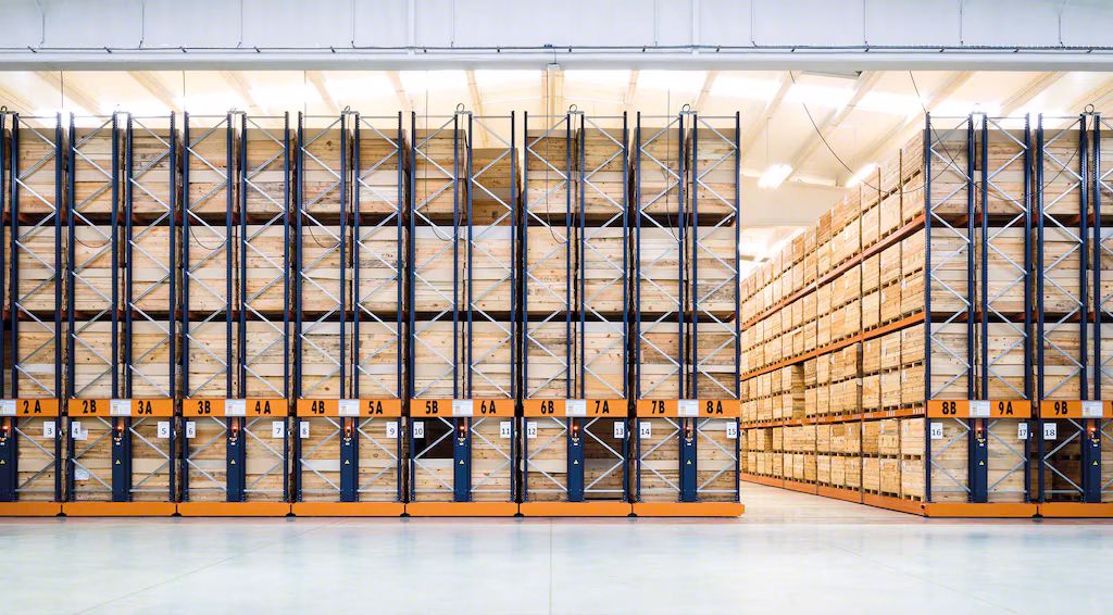 mobile pallet racking structure diagram