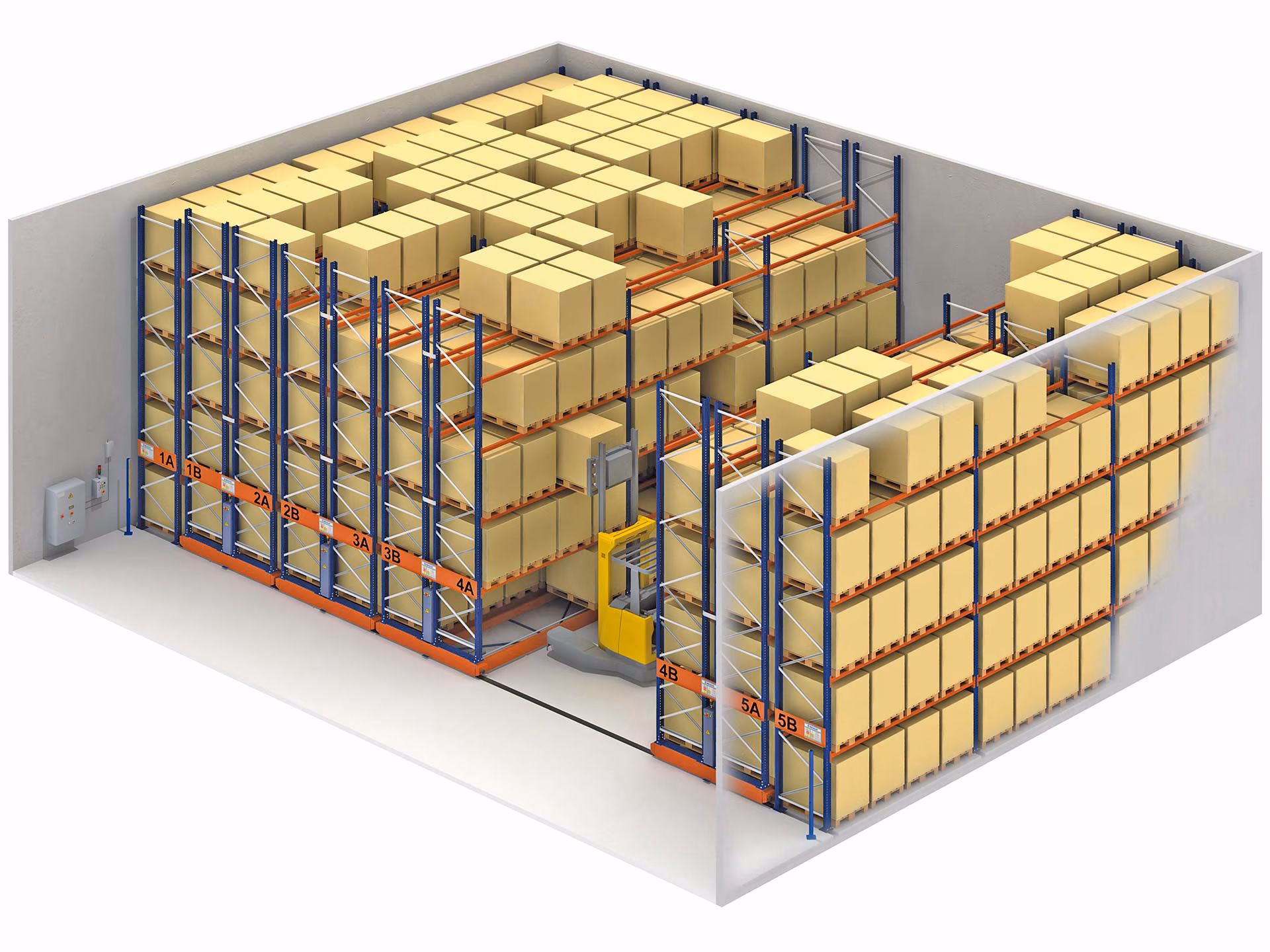 mobile pallet racking warehouse