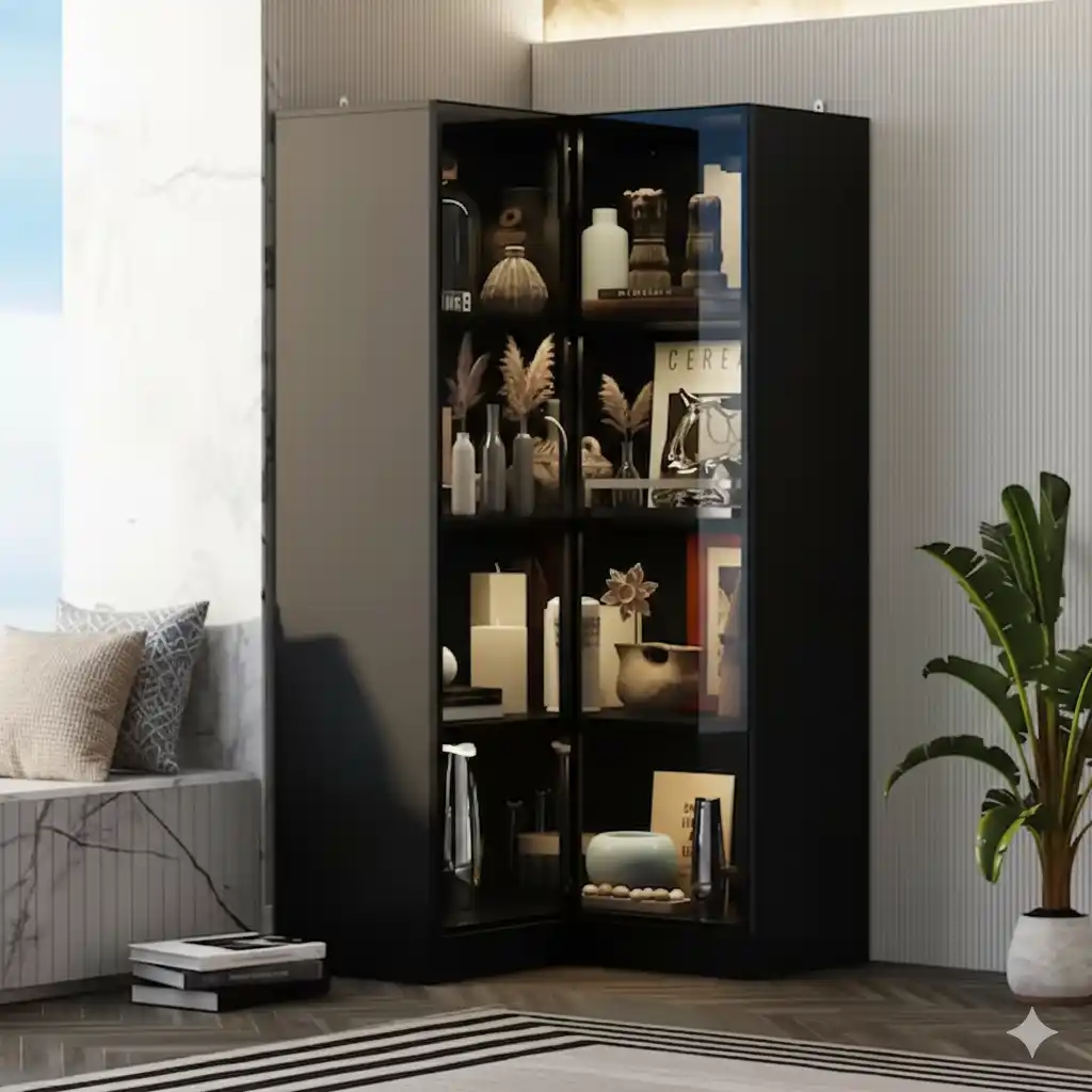 A smart corner-saving design that fits perfectly in any room