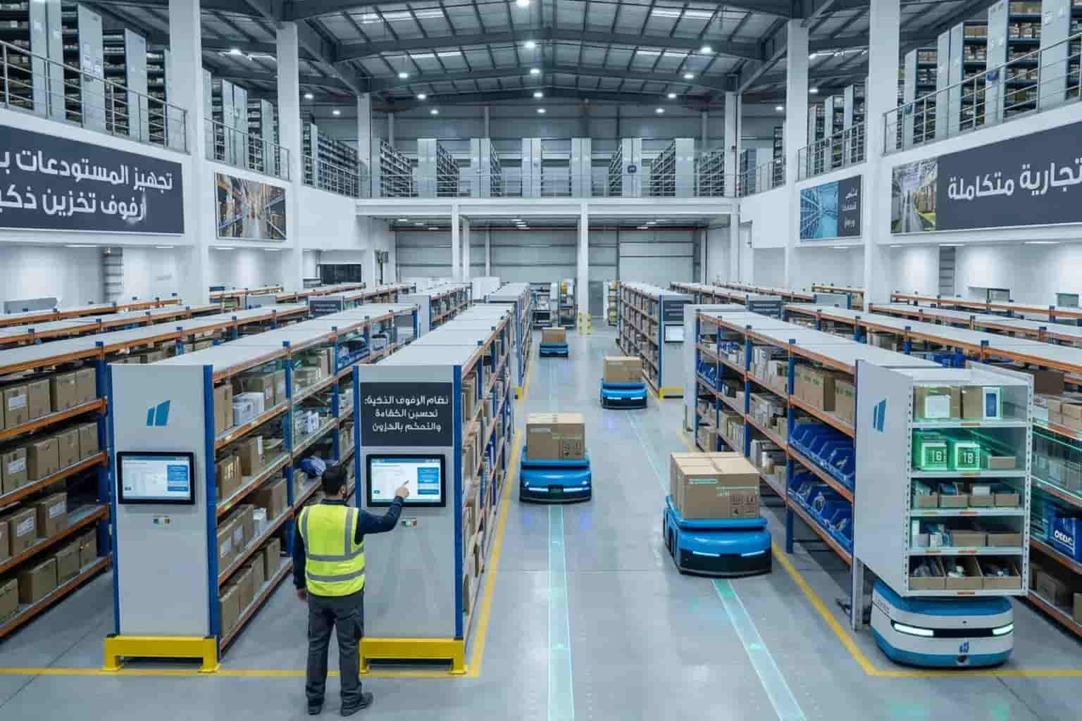 أرفف المخازن لتجهيز المستودعات والمحلات التجارية بنظام تخزين حديث.