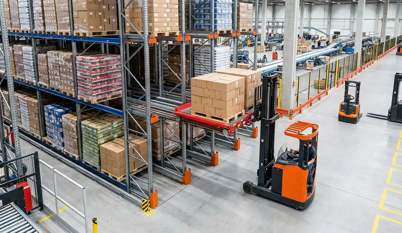 Automated Pallet Shuttle warehouse system designed for high-density storage and operational efficiency